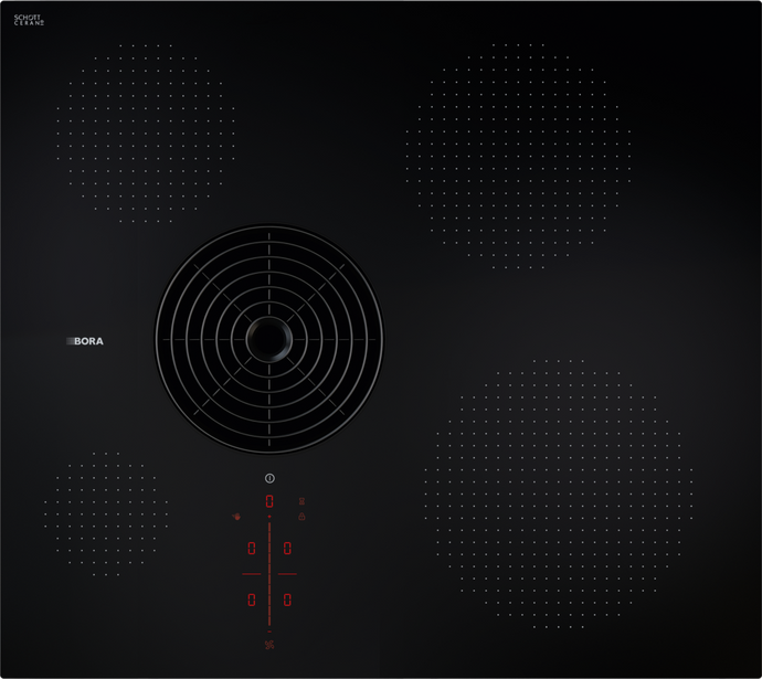 BORA S Pure induction cooktop with integrated cooktop extractor - Exhaust air PURSA
