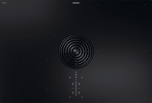 BORA M Pure 80cm Wide Rough Black Venting Induction Hob – Externally Ducted- PURMA2R