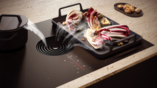 Load image into Gallery viewer, BORA M Pure 80cm Wide Rough Black Venting Induction Hob – Externally Ducted- PURMA2R