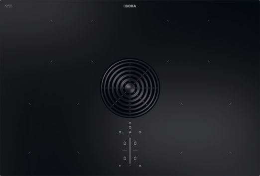 BORA Pure 80cm Wide Rough Black Venting Induction Hob – Recirculating - PURU2R