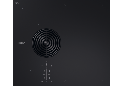 Bora S Pure 60cm Wide Black Venting Induction Hob – Externally Ducted - PURSA2