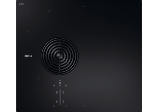 Bora S Pure 60cm Wide Rough Black Venting Induction Hob – Externally Ducted - PURSA2R